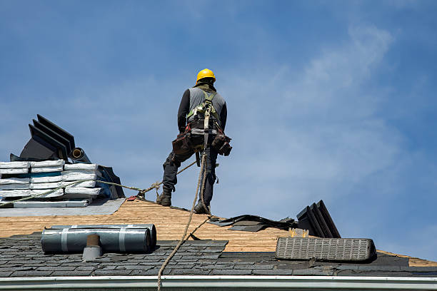 Professional Roof Installation technician working in Morrisonville, NY